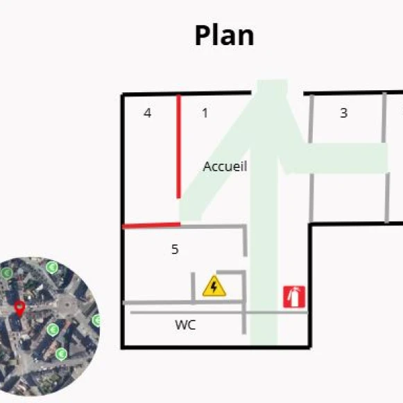 Bureau privé 12 m² 1 poste Coworking Rue René Gicquel Aumale 76390 - photo 3