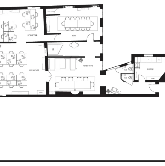 Espace indépendant 129 m² 20 postes Location bureau Rue des Petits Champs Paris 75002 - photo 3