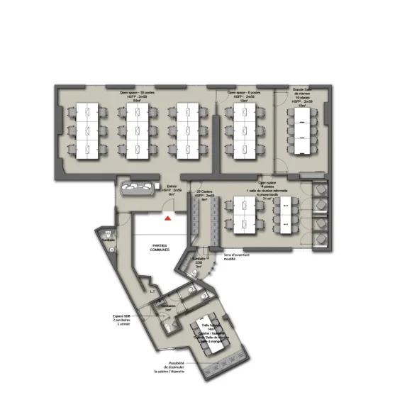 Espace indépendant 175 m² 26 postes Location bureau Rue d'Argenteuil Paris 75001 - photo 2
