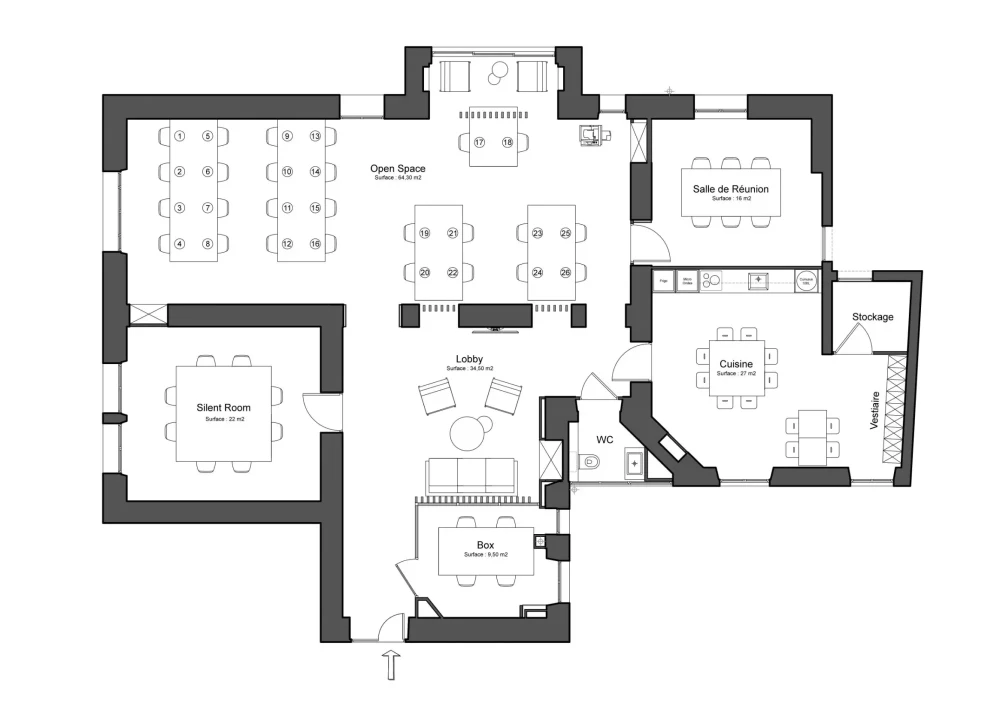 Open Space - 06000 - 36 postes - 390€