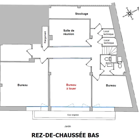 Bureau privé 30 m² 4 postes Location bureau Rue Pierre Nicole Paris 75005 - photo 1