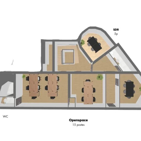 Espace indépendant 550 m² 70 postes Location bureau Rue Portalis Paris 75008 - photo 1