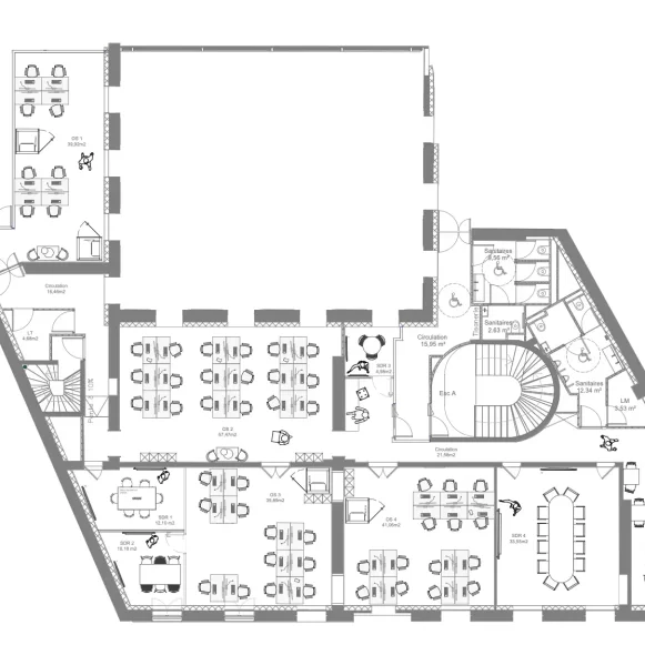 Espace indépendant 375 m² 52 postes Location bureau Rue La Boétie Paris 75008 - photo 3