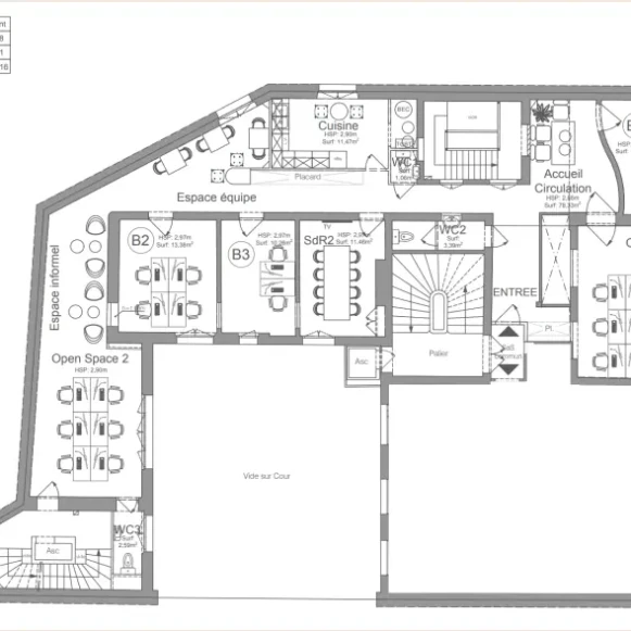 Espace indépendant 214 m² 28 postes Coworking Avenue Carnot Paris 75017 - photo 12