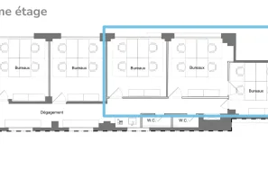 Bureau privé - 75008 - 12 postes - 10500€