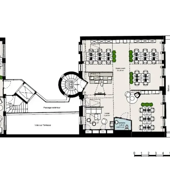 Bureau privé 150 m² 38 postes Coworking Boulevard Malesherbes Paris 75017 - photo 3