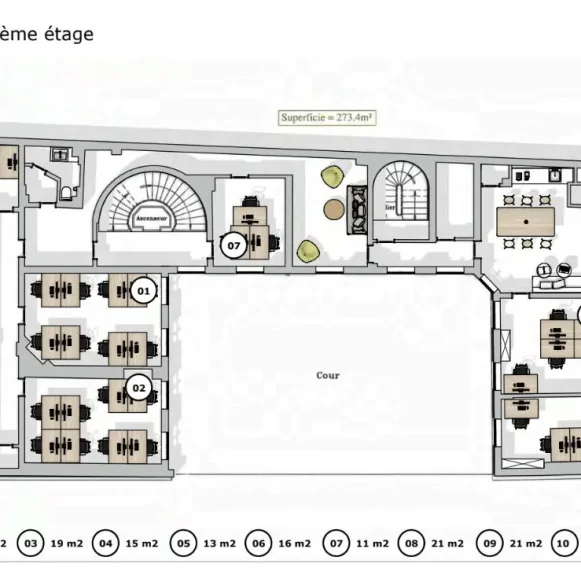 Espace indépendant 120 m² 37 postes Location bureau Rue Royale Paris 75008 - photo 2