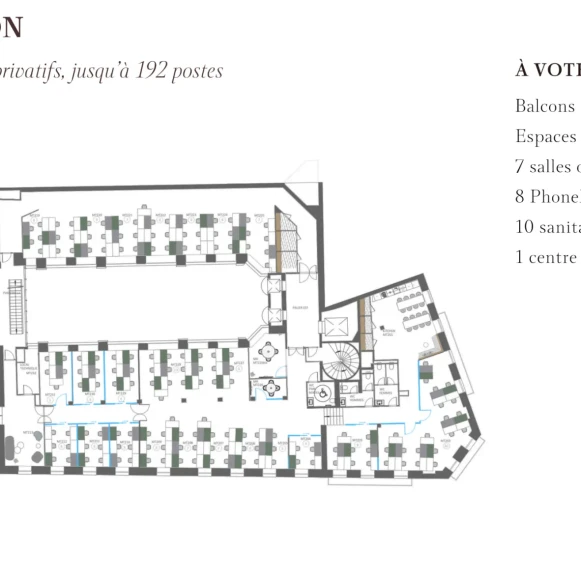 Espace indépendant 700 m² 192 postes Location bureau Rue de Montholon Paris 75009 - photo 4