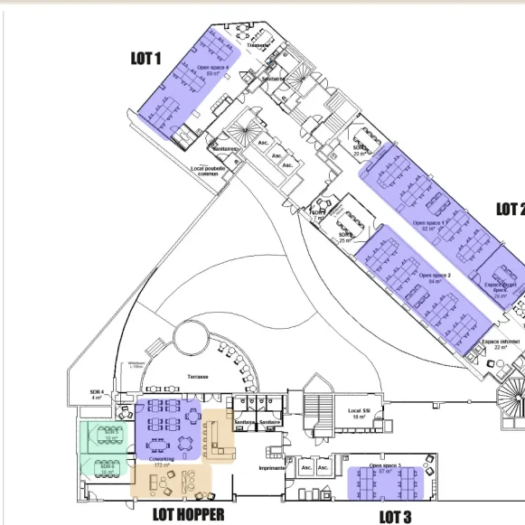 Bureau privé 106 m² 12 postes Location bureau Rue Juliette Récamier Lyon 69006 - photo 5