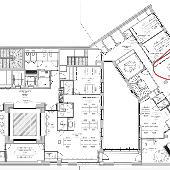 Bureau privé 18 m² 4 postes Location bureau Avenue de Messine Paris 75008 - photo 1