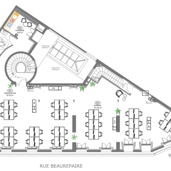 Espace indépendant 227 m² 40 postes Location bureau Rue Beaurepaire Paris 75010 - photo 3