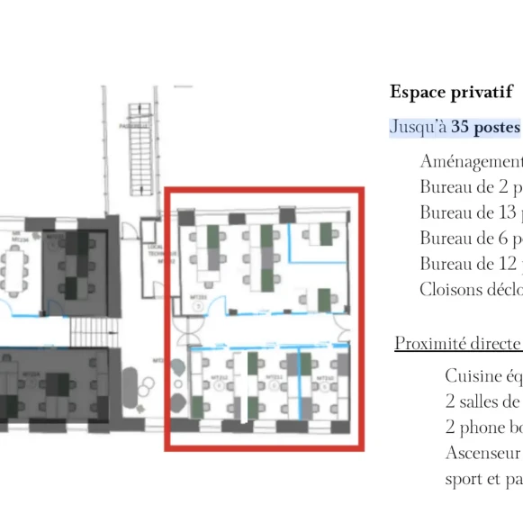 Bureau privé 105 m² 31 postes Location bureau Rue de Montholon Paris 75009 - photo 3