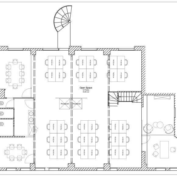 Espace indépendant 210 m² 30 postes Location bureau Rue Emile Pehant Nantes 44000 - photo 12