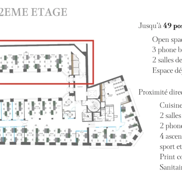 Bureau privé 196 m² 49 postes Location bureau Rue de Montholon Paris 75009 - photo 3