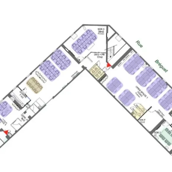 Espace indépendant 350 m² 64 postes Location bureau Rue Bréguet Paris 75011 - photo 3