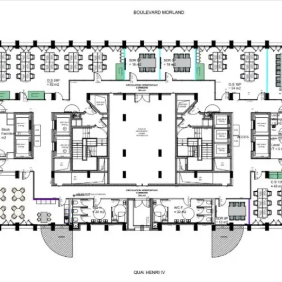 Espace indépendant 976 m² 112 postes Coworking Cour de l'île Louviers Paris 75004 - photo 4