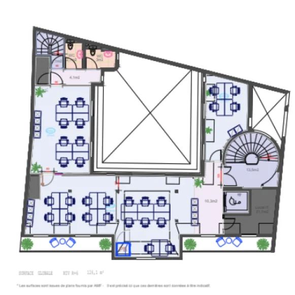 Espace indépendant 149 m² 28 postes Location bureau Rue des Filles Saint-Thomas Paris 75002 - photo 3