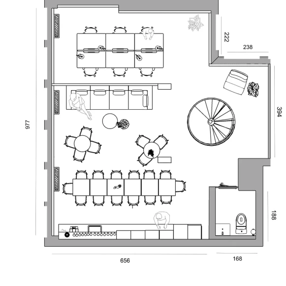 Espace indépendant 170 m² 28 postes Location bureau Rue d'Artois Paris 75008 - photo 13