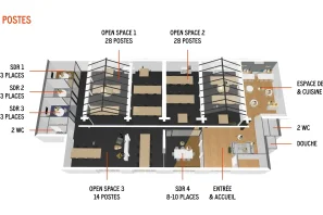 Open Space - 75010 - 70 postes - 400€