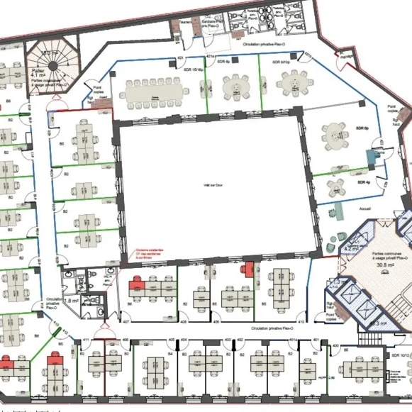 Bureau privé 18 m² 7 postes Coworking Boulevard Haussmann Paris 75008 - photo 3