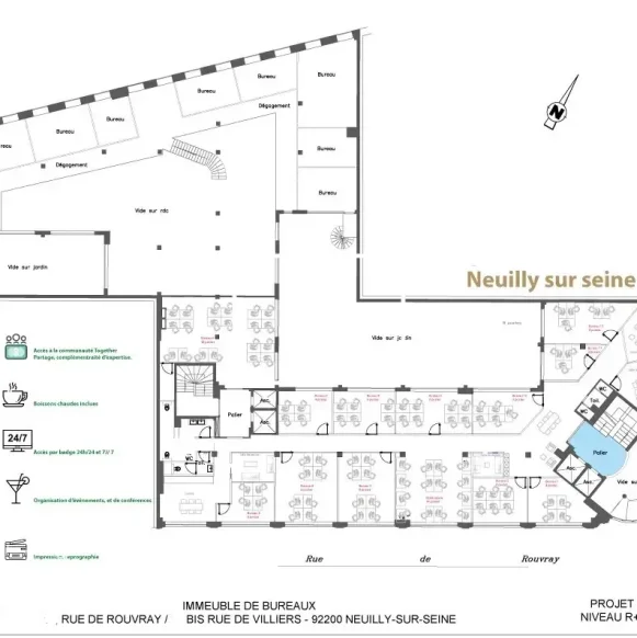 Bureau privé 108 m² 22 postes Location bureau Rue de Rouvray Neuilly-sur-Seine 92200 - photo 1