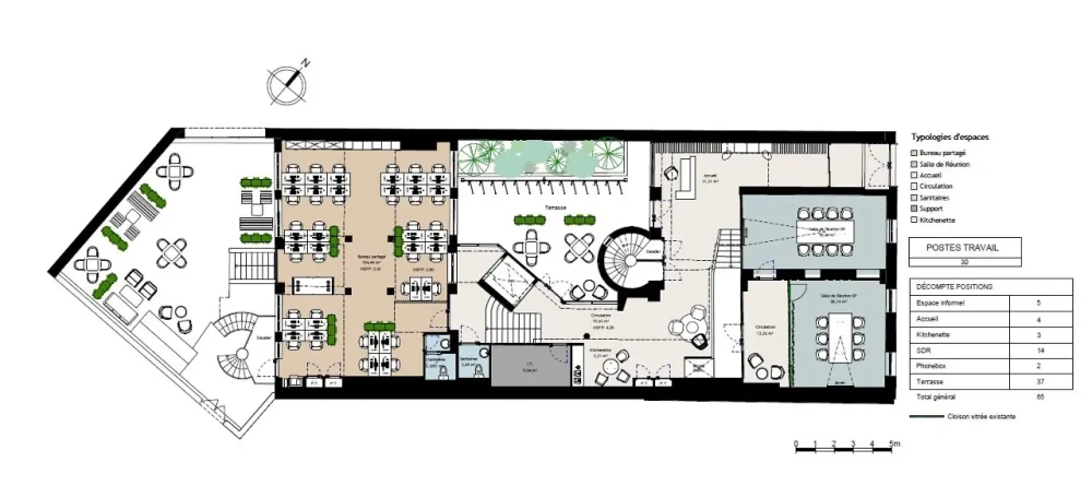 Espace indépendant - 75017 - 130 postes - 117000€