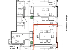 Bureau privé - 92400 - 6 postes - 1150€