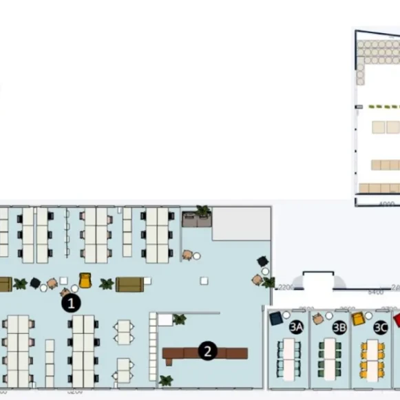 Bureau privé 20 m² 4 postes Location bureau Avenue Tony Garnier Lyon 69007 - photo 2