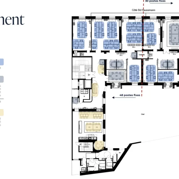 Espace indépendant 623 m² 78 postes Location bureau Boulevard Haussmann Paris 75008 - photo 3