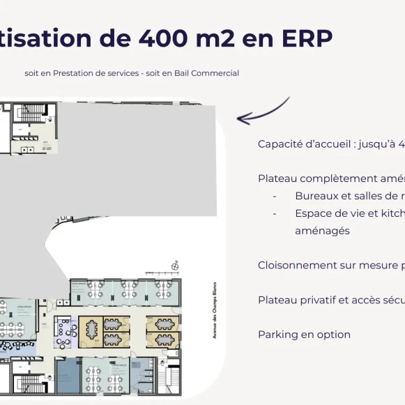 Espace indépendant 400 m² 45 postes Location bureau Avenue des Champs Blancs Cesson-Sévigné 35510 - photo 5