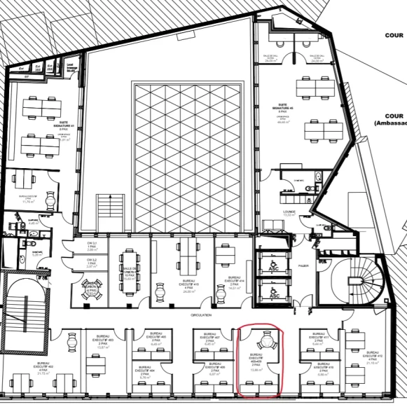 Bureau privé 13 m² 4 postes Location bureau Rue de Courcelles Paris 75008 - photo 1