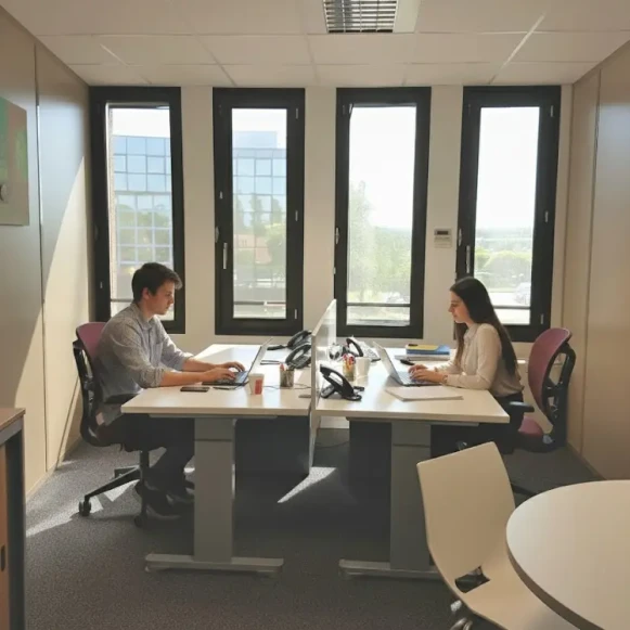 Bureau privé 14 m² 2 postes Coworking Rue de la Découverte Labège 31670 - photo 1