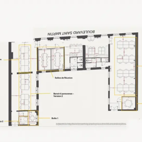 Espace indépendant 220 m² 44 postes Location bureau Boulevard Saint-Martin Paris 75003 - photo 3
