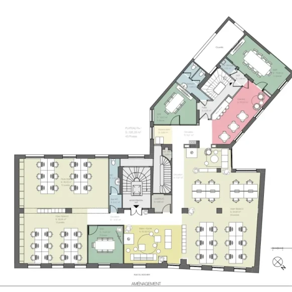 Espace indépendant 350 m² 50 postes Location bureau Rue du Rocher Paris 75008 - photo 2