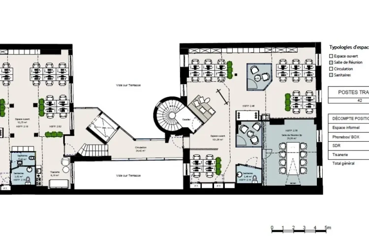 Espace indépendant - 75017 - 130 postes - 117000€