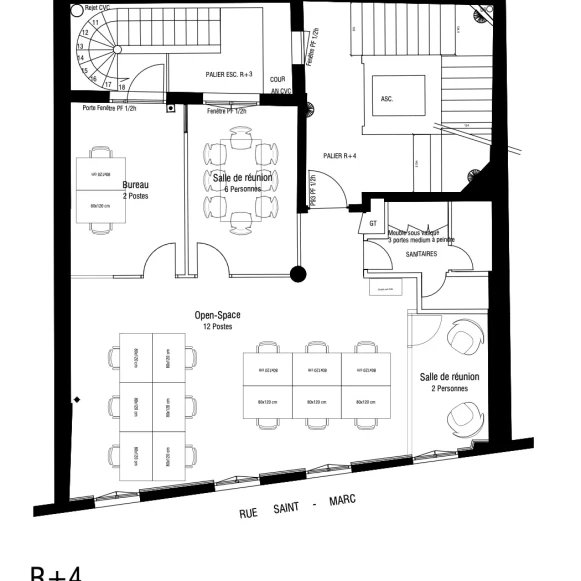 Espace indépendant 81 m² 14 postes Location bureau Rue Saint-Marc Paris 75002 - photo 6