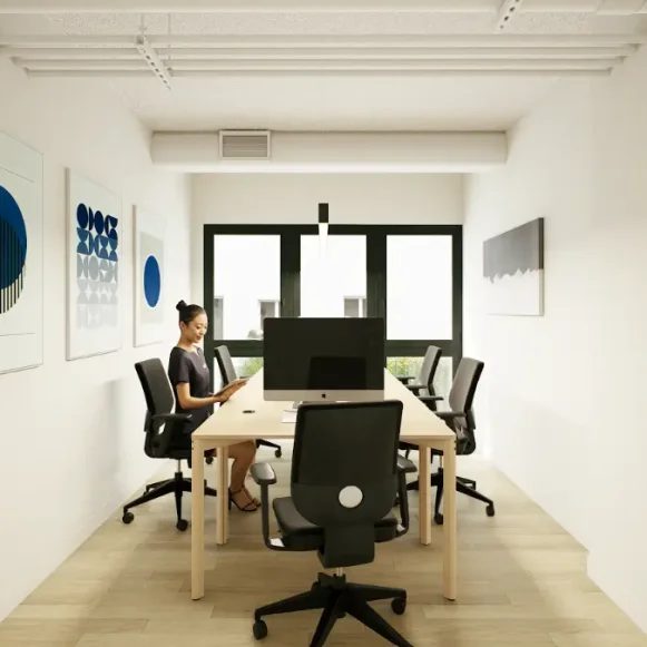 Bureau privé 13 m² 6 postes Location bureau Rue Clavel Paris 75019 - photo 1