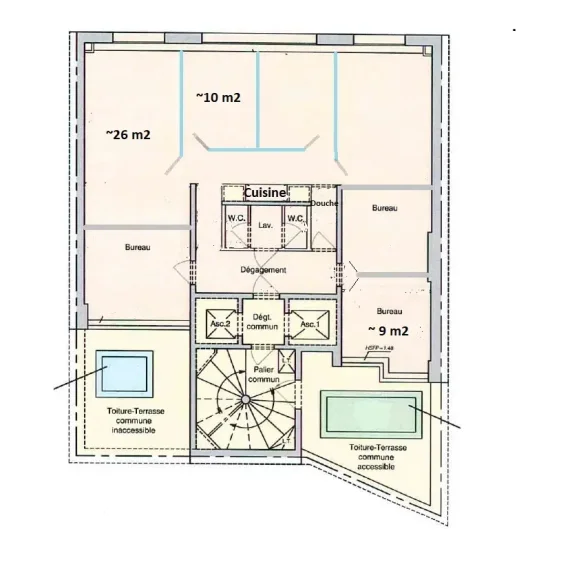 Bureau privé 10 m² 2 postes Location bureau Rue Louise Michel Levallois-Perret 92300 - photo 1