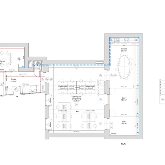 Espace indépendant 240 m² 35 postes Location bureau Rue du Vertbois Paris 75003 - photo 4