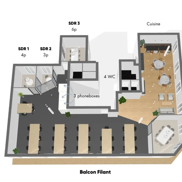 Espace indépendant 215 m² 32 postes Location bureau Boulevard de Sébastopol Paris 75002 - photo 3