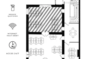 Bureau privé - 75017 - 22 postes - 13000€