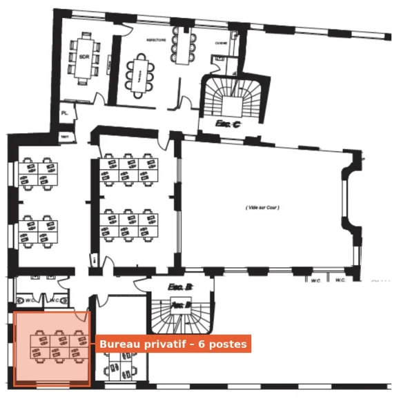 Bureau privé 25 m² 6 postes Location bureau Rue Beaubourg Paris 75003 - photo 3