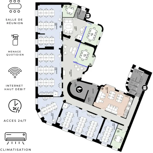 Espace indépendant 400 m² 73 postes Location bureau Rue Taitbout Paris 75009 - photo 4