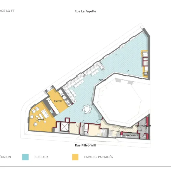 Bureau privé 250 m² 25 postes Coworking Rue La Fayette Paris 75009 - photo 1