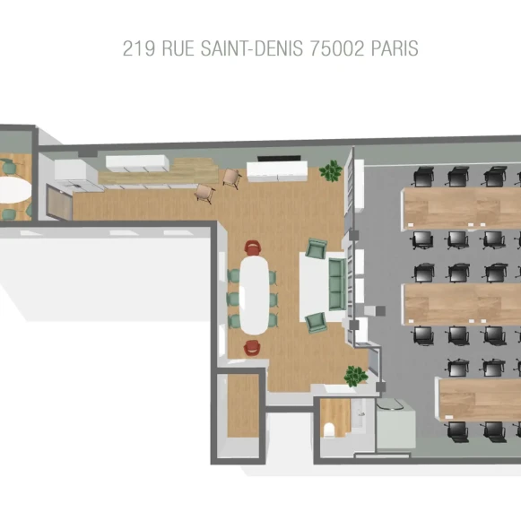 Espace indépendant 120 m² 20 postes Location bureau Rue Saint-Denis Paris 75002 - photo 6
