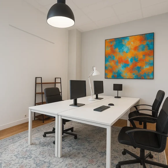 Bureau privé 25 m² 4 postes Location bureau Rue Martel Paris 75010 - photo 1