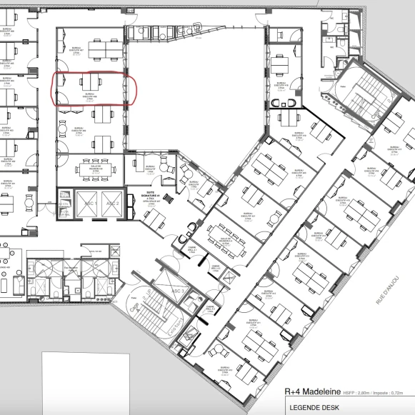 Bureau privé 15 m² 3 postes Location bureau Boulevard Malesherbes Paris 75008 - photo 1