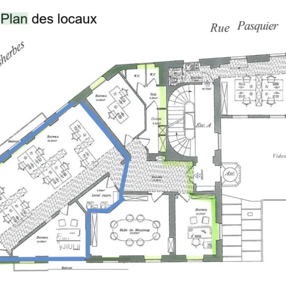 Bureau privé 14 m² 3 postes Location bureau Rue Pasquier Paris 75008 - photo 4