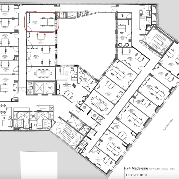 Bureau privé 18 m² 4 postes Location bureau Boulevard Malesherbes Paris 75008 - photo 1