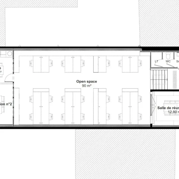 Open Space  10 postes Coworking Rue Emile Beaufils Montreuil 93100 - photo 2